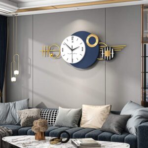 Blue and Gold Wall Clock