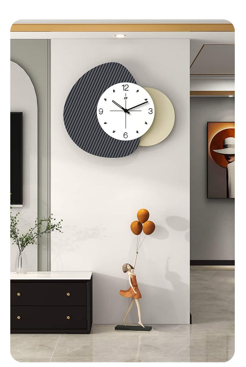 Grey panel clock