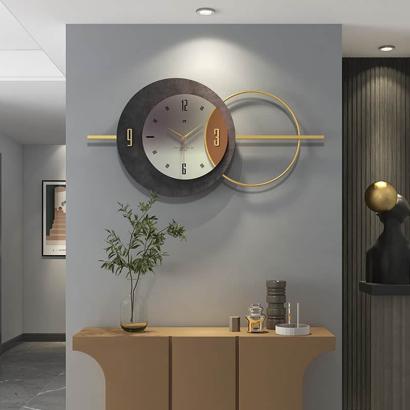 Sleek Black Wall Clock – 30cm Modern Minimalist Timepiece for